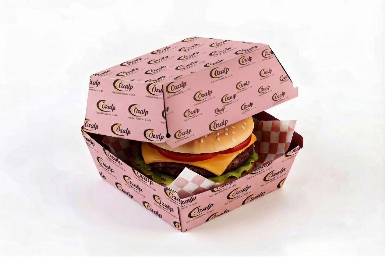 Baskılı hamburger kutusu 