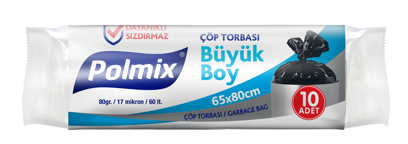 Büyük boy çöp poşeti 65x80 