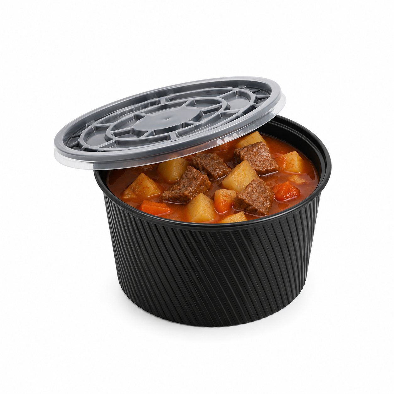 16 oz siyah plastik çorba kasesi 