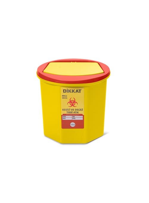 1,3 litre tıbbi atık kutusu 