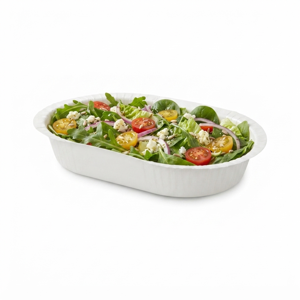 Baskılı 03 oval karton yemek kabı